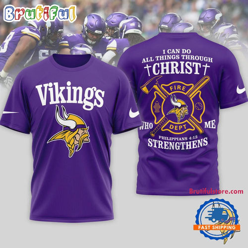 Minnesota Vikings NFL Faith & Gridiron Limited Edition 3D Shirt