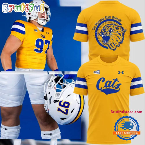 Montana State Bobcats 2025 Football Gold Rush Hoodie T-Shirt