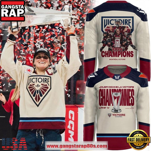 Montreal Victoire New 2026 Walter Cup Champs Locker Room Trophy Hockey Jersey