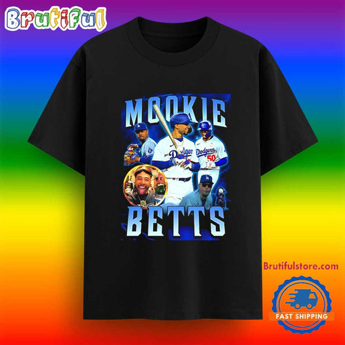 Mookie Betts Los Angeles Dodgers Player Collage T Shirt