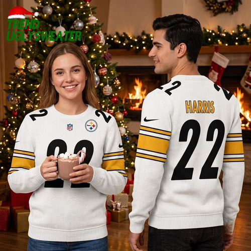Najee Harris 22 Pittsburgh Steelers Ugly Christmas Sweater