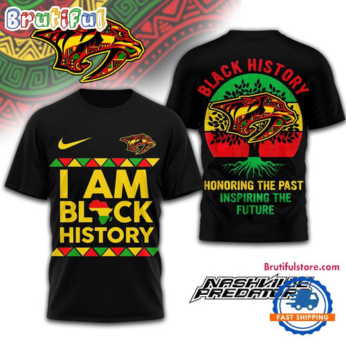 Nashville Predators 2026 NHL Black History Limited Edition 3D Shirt Hoodie T-Shirt
