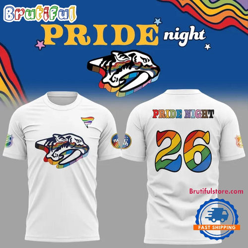 Nashville Predators Pride Night 2026 Limited Edition Special New T Shirt