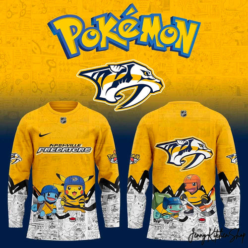 Nashville Predators x Pokémon 2025-26 Limited Hockey Jersey