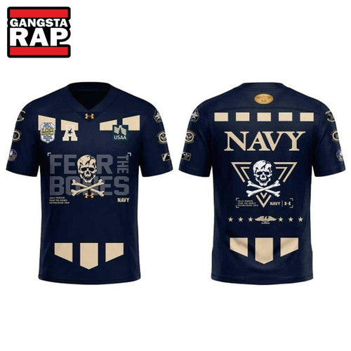 Navy Under Armour 100th Anniversary 2026 Fear The Bones Football Jersey