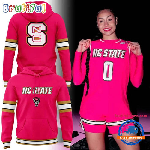 NC State Wolfpack Basketball All Pink Uniform Limited Edition Hoodie T-Shirt