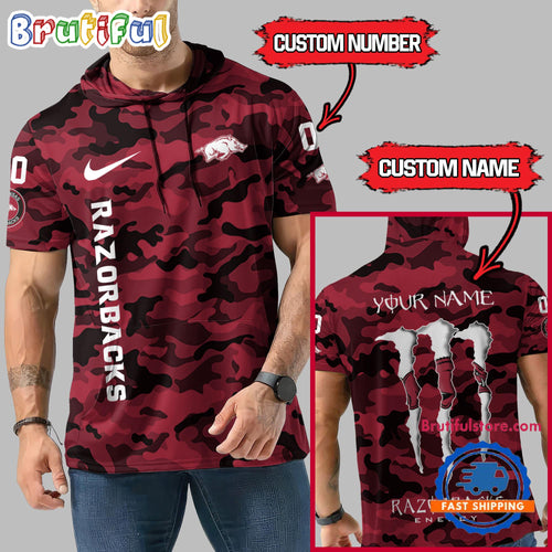 NCAA Arkansas Razorbacks Special Camo Sleeveless Hoodie Design
