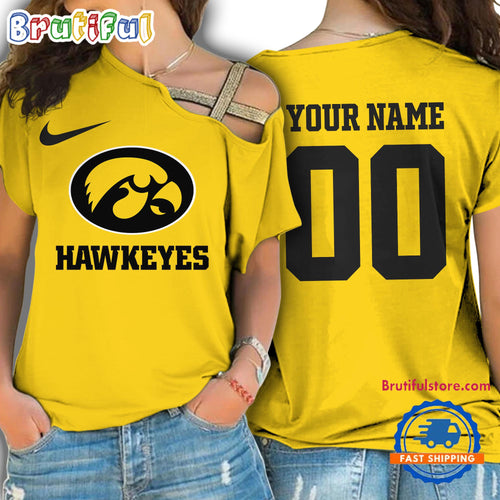 NCAA Iowa Hawkeyes Special Sport Team Custom Women’s One Shoulder Shirt
