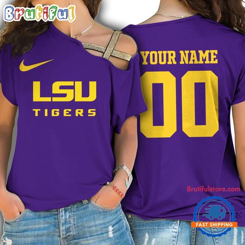 NCAA LSU Tigers Special Sport Team Custom Women’s One Shoulder Shirt