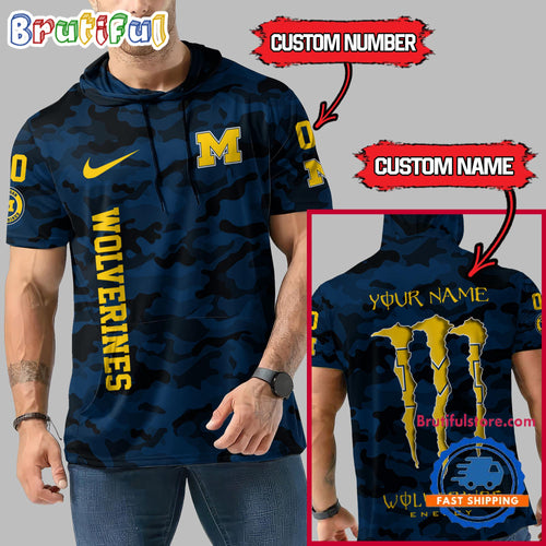 NCAA Michigan Wolverines Special Camo Sleeveless Hoodie Design