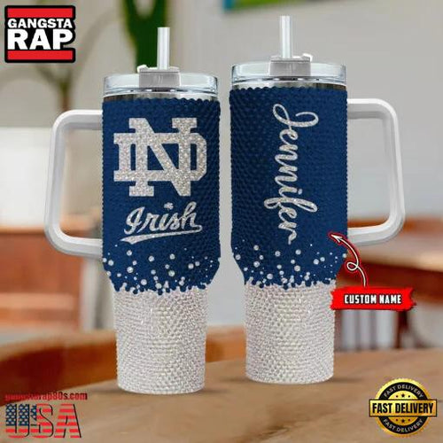 NCAA Notre Dame Fighting Irish Custom Name Stanley Diamond Tumbler 40oz