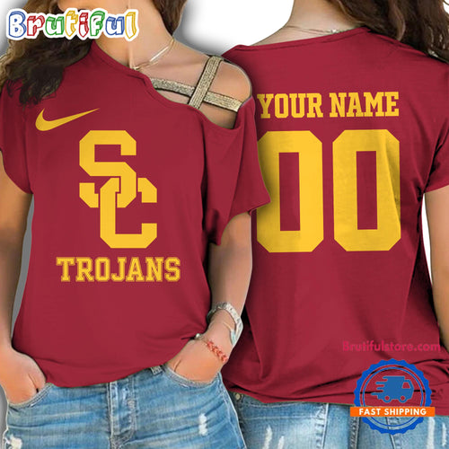 NCAA USC Trojans Special Sport Team Custom Women’s One Shoulder Shirt