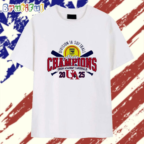 NCHSAA 2025 Women’s Division 1A Softball State Champions Union Academy Cardinals T Shirt