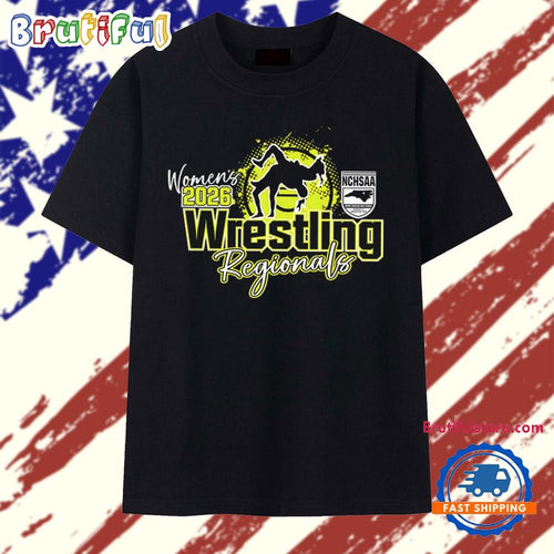 NCHSAA Wrestling Women Regionals Championships 2026 logo T Shirt