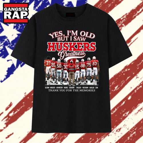 Nebraska Huskers Greatness Vintage Legends Football Graphic T Shirt