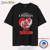 Never Underestimate a Woman Who Understands Hockey and Loves New Jersey Devils T Shirt