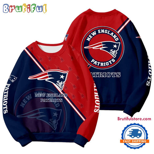 New England Patriots 2025 NFL Customized Round Neck Sweatshirt