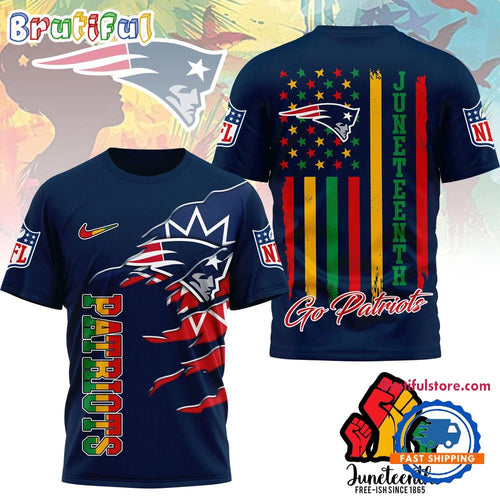New England Patriots 2026 NFL Juneteenth Freedom Limited Edition 3D Shirt