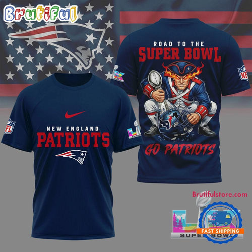 New England Patriots 2026 NFL Road To Super Bowl Special New 3D Shirt