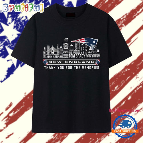 New England Patriots City Player Name Thank You For The Memories 2025 T Shirt