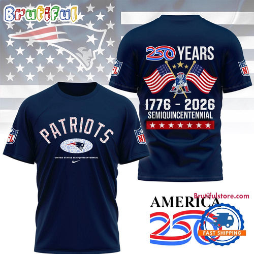 New England Patriots NFL 250 Years Proud Semiquincentennial Day Limited 3D Shirt