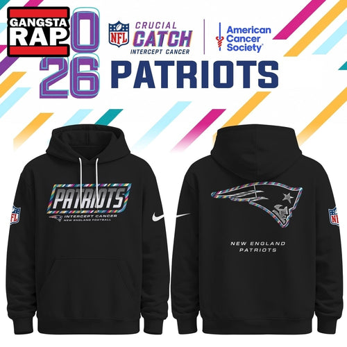 New England Patriots NFL Crucial Catch 2026 Limited Edition Black Hoodie Shirt, Football New Design Shirt