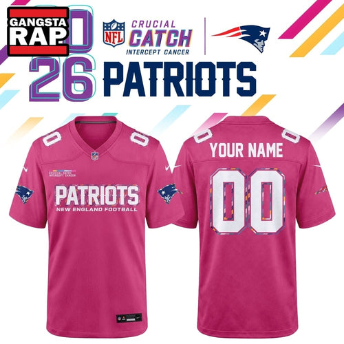 New England Patriots NFL Crucial Catch 2026 Pink Limited Edition Football Jersey