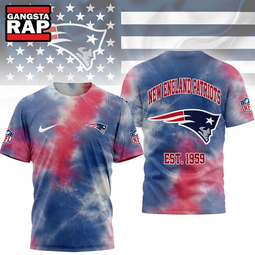 New England Patriots NFL Sunday Legends Tie Dye 3D Shirt, Football New Design Shirt