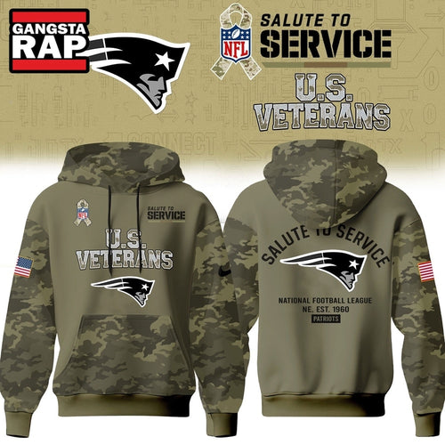 New England Patriots NFL US Veterans Salute To Service 2026 Hoodie Shirt, Football New Design Shirt