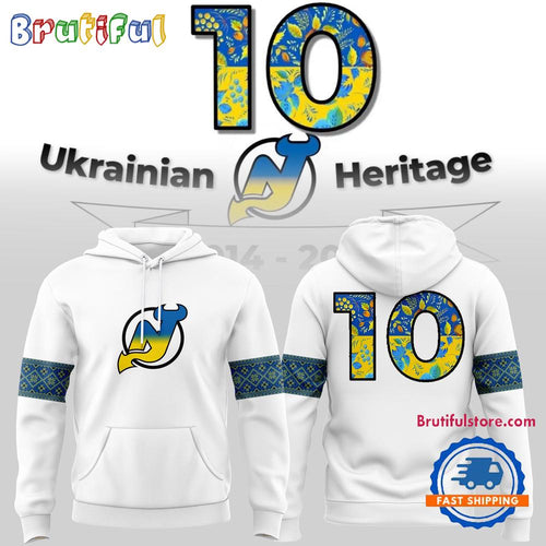 New Jersey Devils Ukrainian Heritage Night New Hoodie