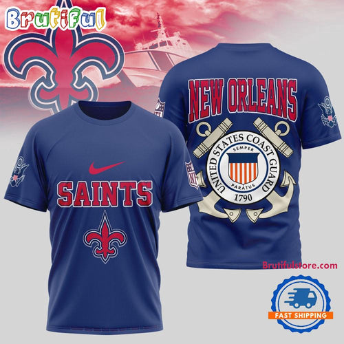 New Orleans Saints NFL United States Coast Guard Limited 3D Shirt