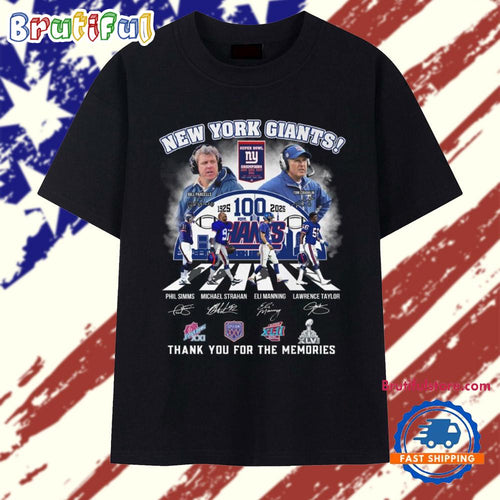 New York Giants 100th Thank You For The Memories Vintage T Shirt