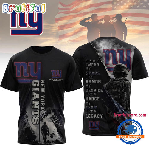 New York Giants NFL Veterans Legacy Team New Design 3D Shirt