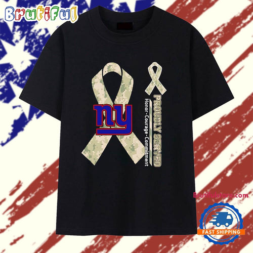 New York Giants Proudly Served Honor Courage Commitment T Shirt