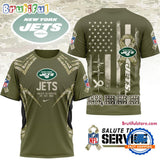 New York Jets 2025 NFL Salute to Service Camo All Over Print Shirt