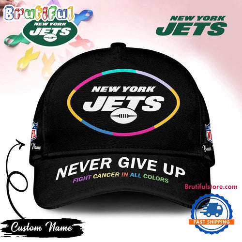 New York Jets Never Give Up Fight Cancer In All Colors Classic Cap