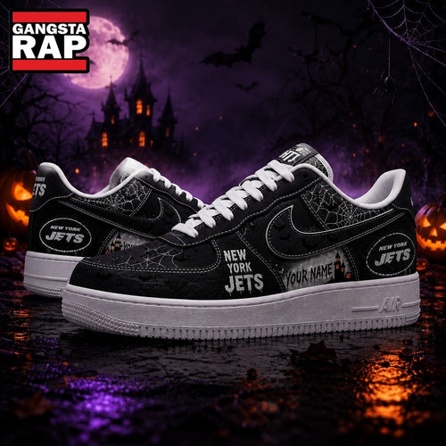 New York Jets NFL Fear The Team Halloween Air Force 1 Shoes Sneakers