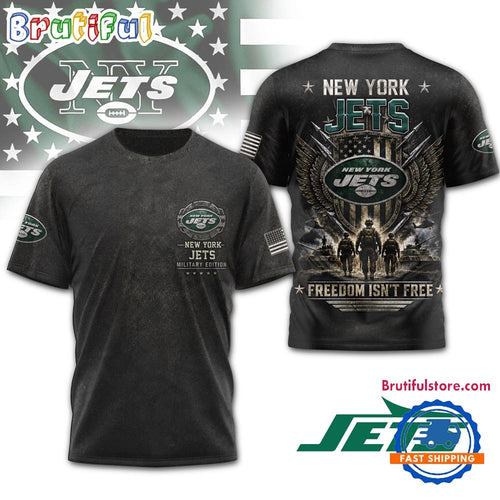 New York Jets NFL Freedom Team Military 3D T Shirt
