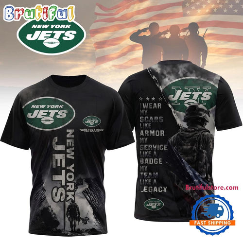 New York Jets NFL Veterans Legacy Team New Design 3D Shirt