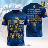 New York Knicks 2026 NBA Champions Roster T-Shirt