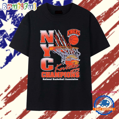 New York Knicks NYC 1973 champions national basketball association hoop ball T Shirt