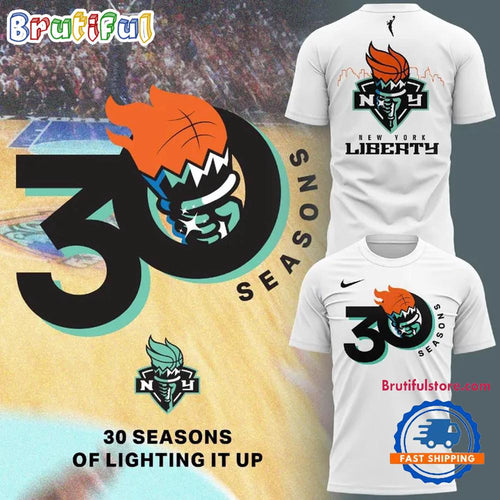 New York Liberty 30th Anniversary White T Shirt