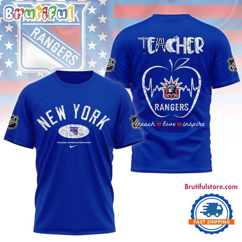 New York Rangers NHL Teacher Appreciation Day 3D T Shirt