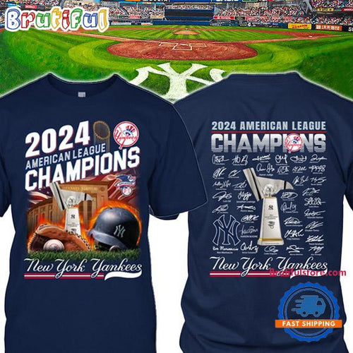 New York Yankees 2024 American League Champions Baseball Print 3D Shirt