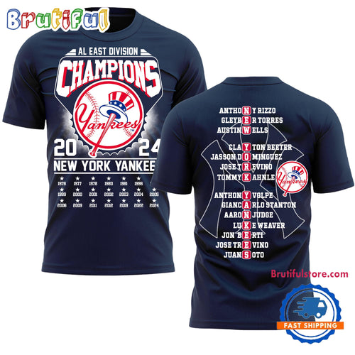 New York Yankees AL East Division Champions 2024 3D Shirt