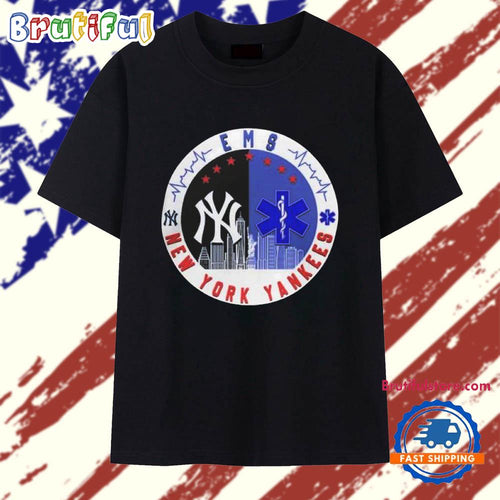 New York Yankees Ems Skyline City Logo 2025 T Shirt