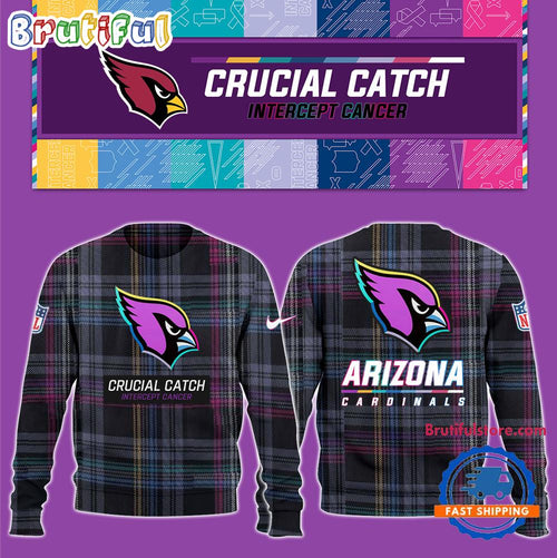 NFL Arizona Cardinals Football Crucial Catch Intercept Cancer Design New Unisex Sweatshirt, Hoodie, TShirt