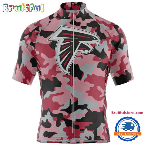 NFL Atlanta Falcons Football Team Colorful Camo Cycling Jersey