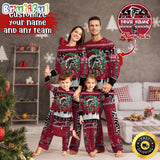 NFL Atlanta Falcons Pajamas Christmas For Family Custom Name Pajamas