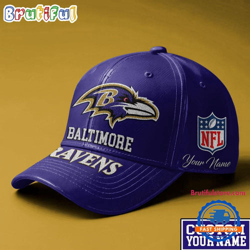NFL Baltimore Ravens Football Team Personalized All Over Print Cap